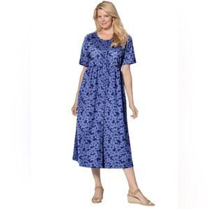 WOMAN WITHIN Button Front Essential Dress Size Petite 30/32 3X